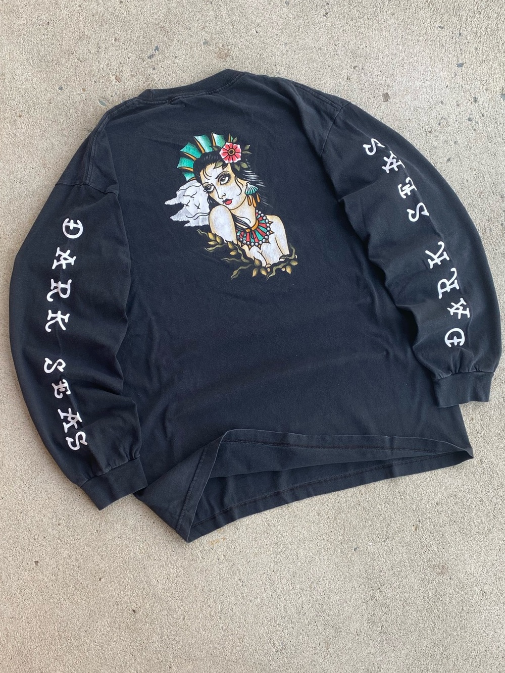 Y2k Dark Seas Skateboard Black Longsleeve